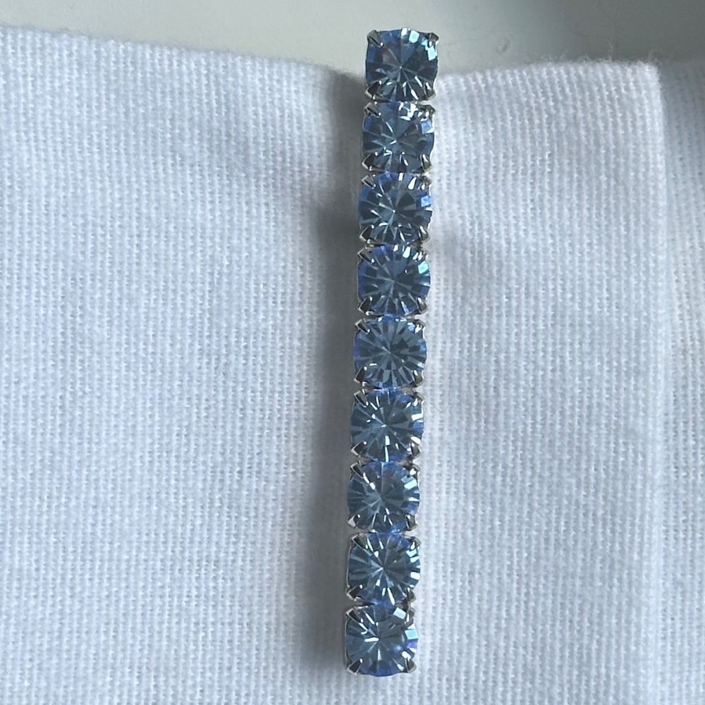Danny Pollak Light Sapphire Swarovski Crystal Bobby Pin (#1) - 2.5 in. - Picture 2 of 11